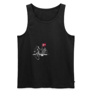 Moon Apollo Denmark - Männer Premium Bio Tank Top - Schwarz - Vorne - AI Model Male 178 light (178cm)
