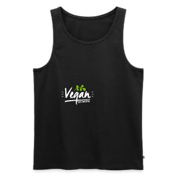 Vegan 100% naturel viande animale cadeau végétarien - Débardeur bio Premium Homme - noir - Devant - AI Model Male 178 light (178cm)