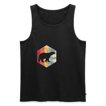 Polar bear polar bear gift north pole fish water - Men's Premium Organic Tank Top - black - Front - AI Model Male 178 light (178cm)
