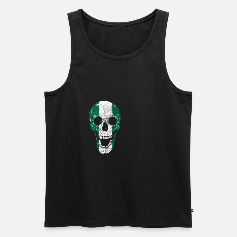 Nigeria - Männer Premium Bio Tank Top - Schwarz