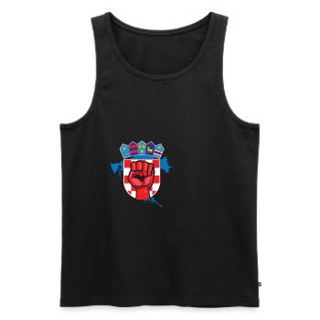 Kroatien - Männer Premium Bio Tank Top - Schwarz - Vorne - Michal (187cm)
