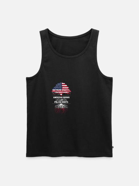 Ameryka Polska - Ekologiczny tank top męski Premium - czarny
