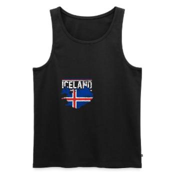 Islande - Débardeur bio Premium Homme - noir - Devant - Michal (187cm)