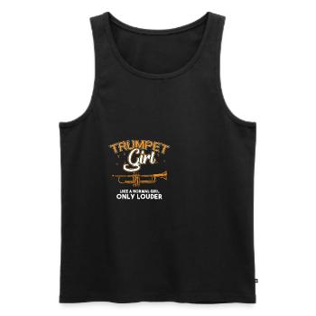 Trompete Mädchen Instrument Musik Noten Geschenk - Männer Premium Bio Tank Top - Schwarz - Vorne - Michal (187cm)