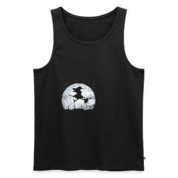 Witch broomstick witch broom magic gift - Men's Premium Organic Tank Top - black - Front - AI Model Male 178 light (178cm)