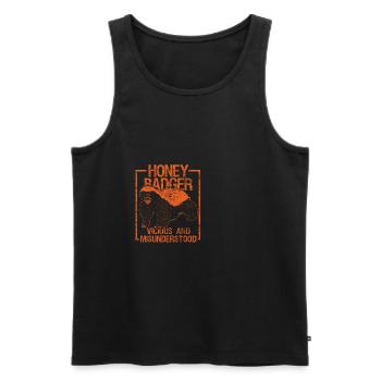 Honig Dachs Wald Tier Asien Afrika Geschenk - Männer Premium Bio Tank Top - Schwarz - Vorne - Michal (187cm)