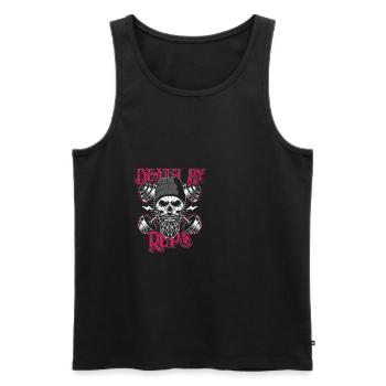 Sport Gym Workout Muscle Man Muscles Cadeau - Débardeur bio Premium Homme - noir - Devant - AI Model Male 178 light (178cm)