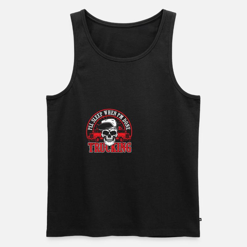 Trucker - Männer Premium Bio Tank Top - Schwarz