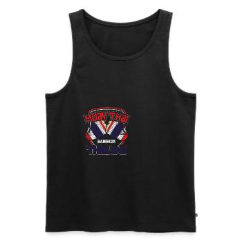 Thailand - Men's Premium Organic Tank Top - black - Front - AI Model Male 178 light (178cm)