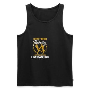Linedance - Männer Premium Bio Tank Top - Schwarz - Vorne - AI Model Male 178 light (178cm)