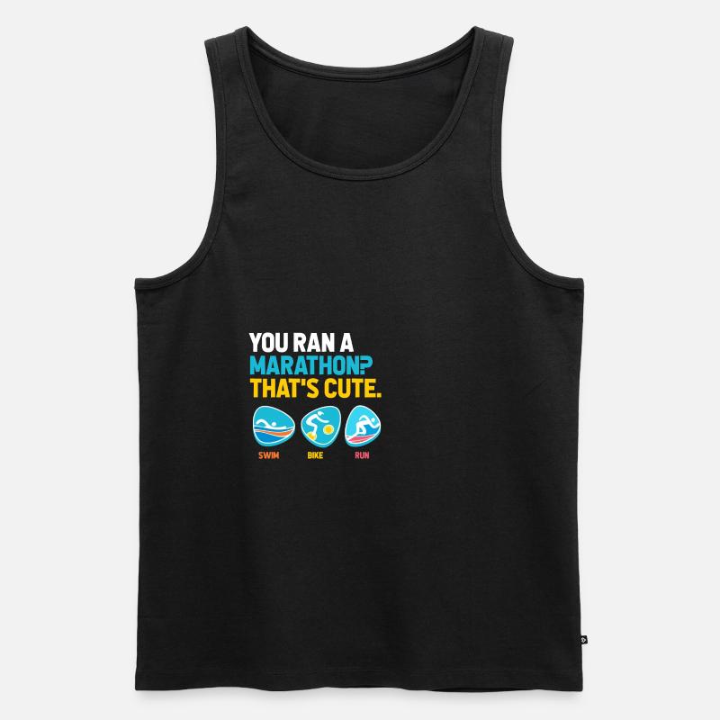 Triathlon - Männer Premium Bio Tank Top - Schwarz