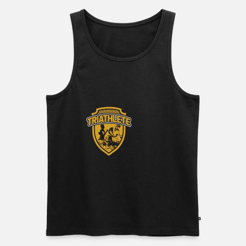Triathlet - Männer Premium Bio Tank Top - Schwarz