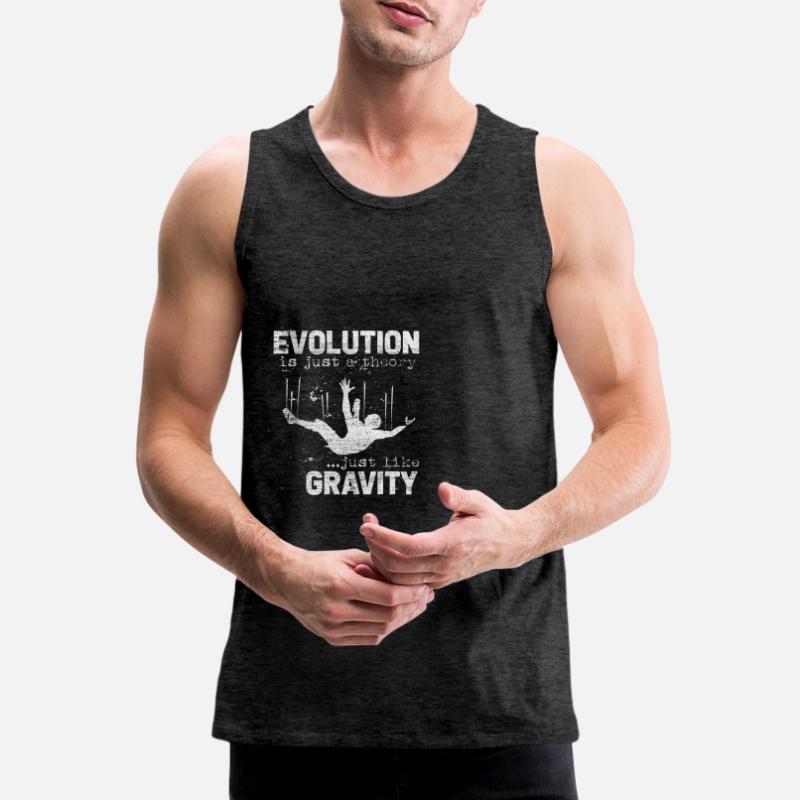 Evolution Darwin research science theory Men's Premium Organic Tank Top