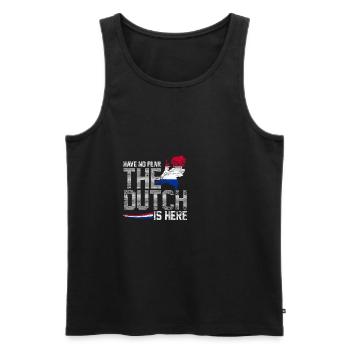 Netherlands - Men's Premium Organic Tank Top - black - Front - AI Model Male 178 light (178cm)