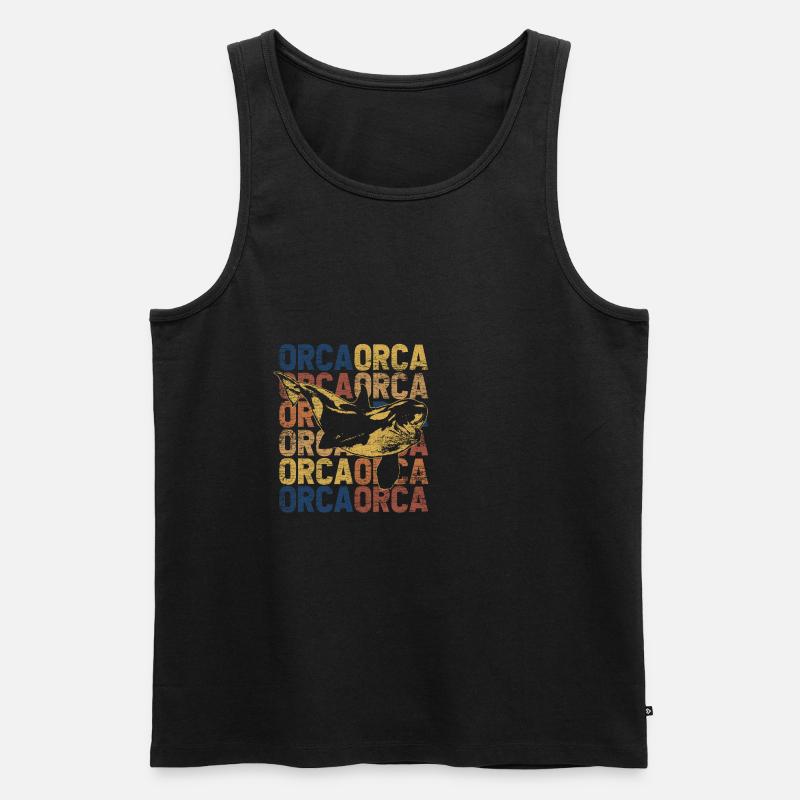 Orca - Männer Premium Bio Tank Top - Schwarz
