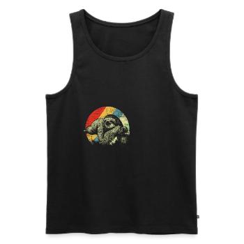 Sloth animal sleeping fatigue laziness - Men's Premium Organic Tank Top - black - Front - Michal (187cm)