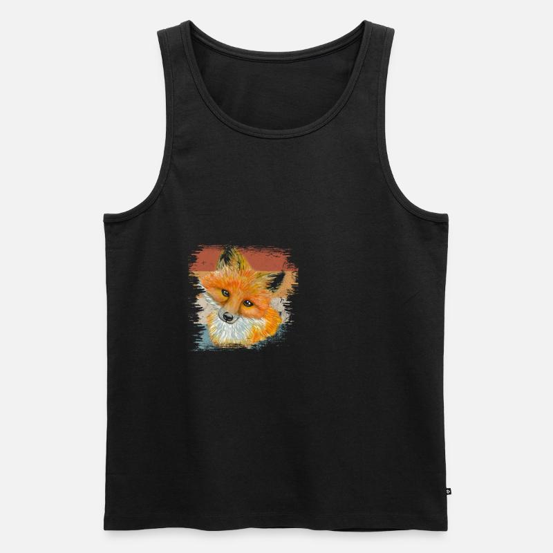 Fuchs - Männer Premium Bio Tank Top - Schwarz