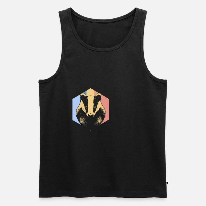 Dachs - Männer Premium Bio Tank Top - Schwarz