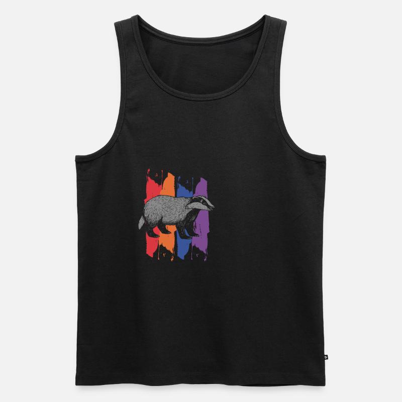 Dachs - Männer Premium Bio Tank Top - Schwarz