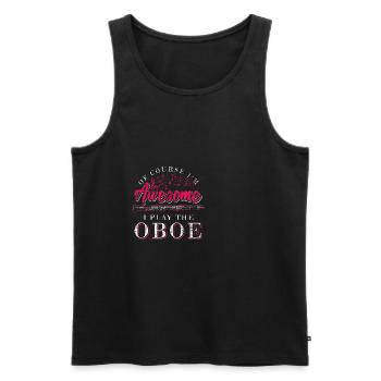 Oboe Geschenkidee - Männer Premium Bio Tank Top - Schwarz - Vorne - Michal (187cm)