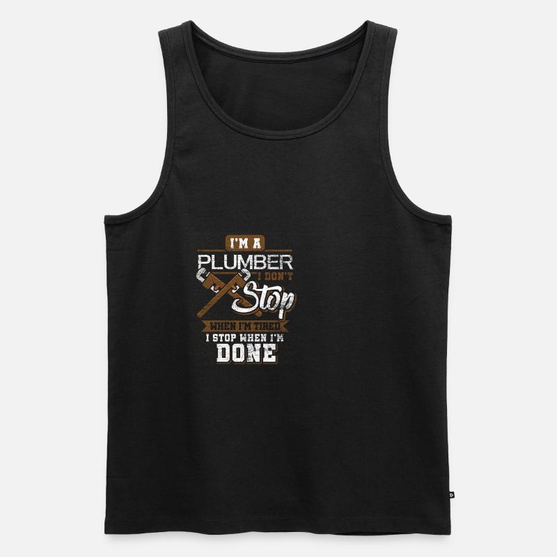Klempner Arbeitstier - Männer Premium Bio Tank Top - Schwarz