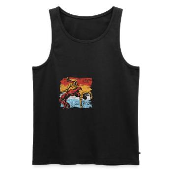 Wrestling - Männer Premium Bio Tank Top - Schwarz - Vorne - Michal (187cm)