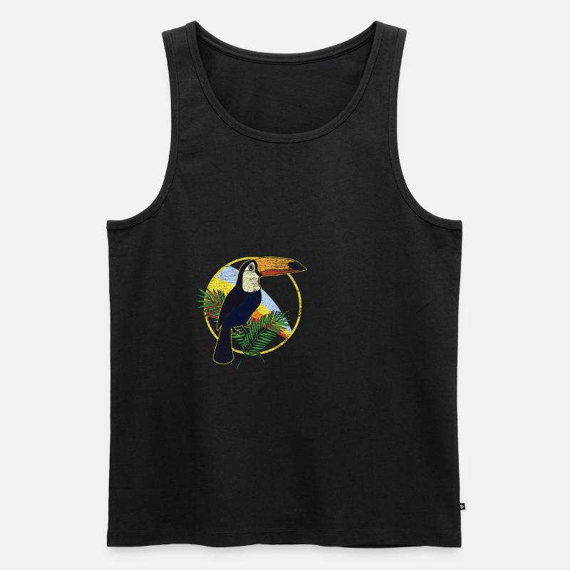 Tukan - Männer Premium Bio Tank Top - Schwarz
