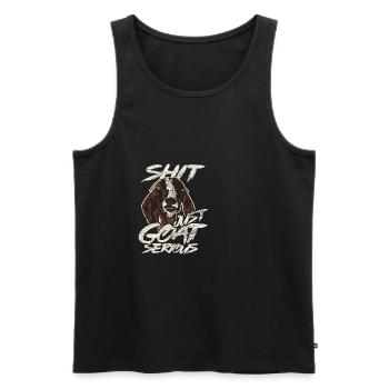 goat - Men's Premium Organic Tank Top - black - Front - Michal (187cm)