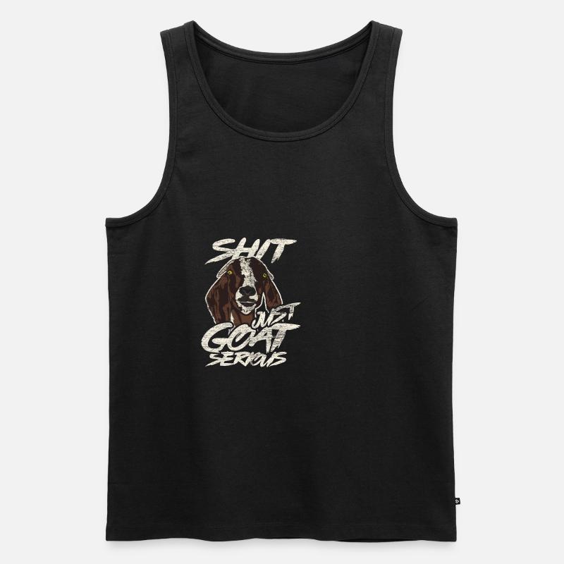 Ziege - Männer Premium Bio Tank Top - Schwarz