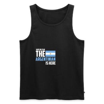 Argentinien - Männer Premium Bio Tank Top - Schwarz - Vorne - Michal (187cm)