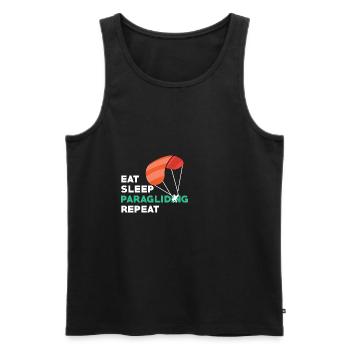 Paragliding - Männer Premium Bio Tank Top - Schwarz - Vorne - Michal (187cm)
