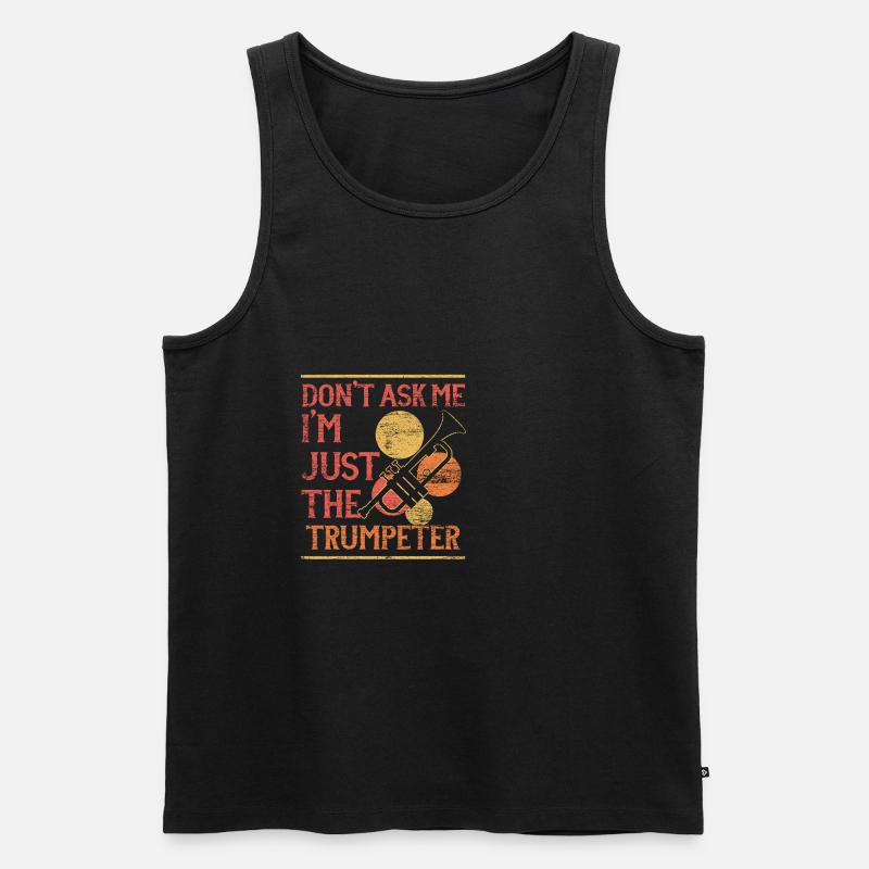 Trompete Trompeter - Männer Premium Bio Tank Top - Schwarz