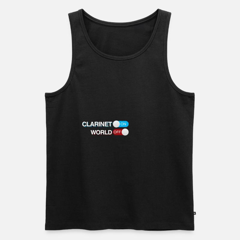 Klarinette - Männer Premium Bio Tank Top - Schwarz
