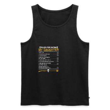 Father daughter boys - Men's Premium Organic Tank Top - black - Front - AI Model Male 178 light (178cm)