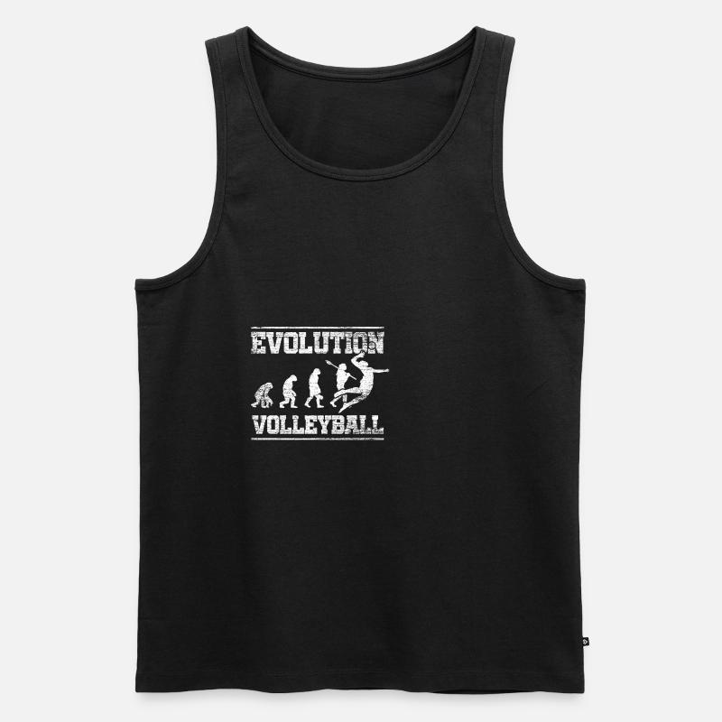 Evolution Volleyball - Männer Premium Bio Tank Top - Schwarz