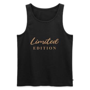 Limited Edition - Men's Premium Organic Tank Top - black - Front - AI Model Male 178 light (178cm)