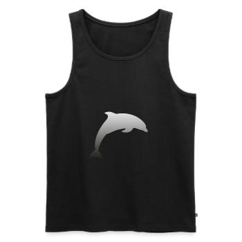 Delfin - Männer Premium Bio Tank Top - Schwarz - Vorne - Michal (187cm)
