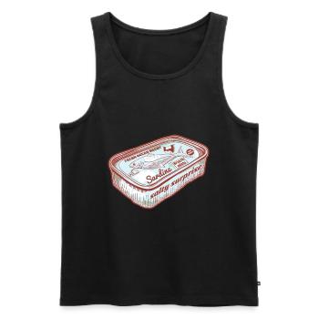 Lustige Fisch duftende Pfefferminzbonbons - Männer Premium Bio Tank Top - Schwarz - Vorne - AI Model Male 178 light (178cm)