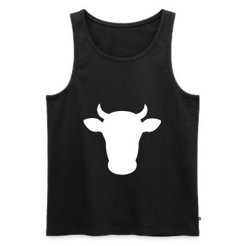 cow head beef - Men's Premium Organic Tank Top - black - Front - AI Model Male 178 light (178cm)