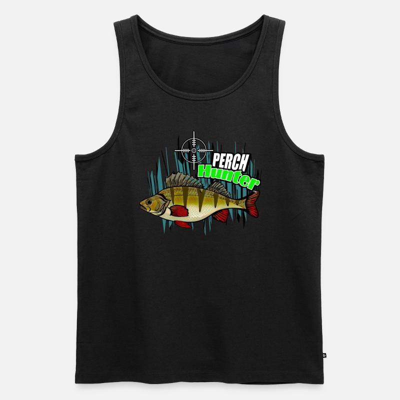 Barschfischen - Männer Premium Bio Tank Top - Schwarz