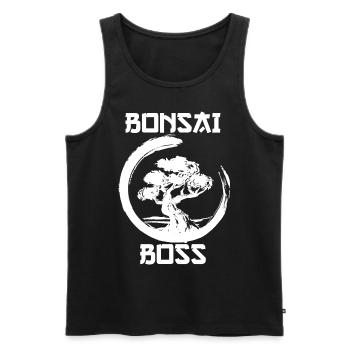 Bonsai Japan Tree Gift - Men's Premium Organic Tank Top - black - Front - Michal (187cm)