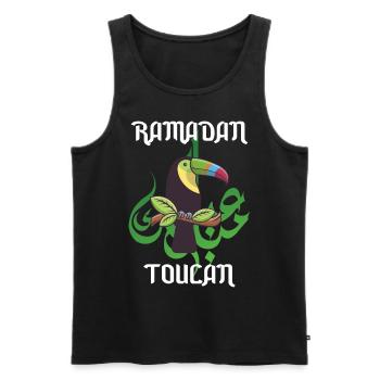Ramadan Tucan Muslim Islam Gift - Men's Premium Organic Tank Top - black - Front - AI Model Male 178 light (178cm)