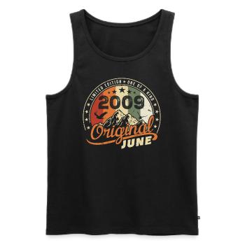 June 2009 | Birthday June 2009 Born in June 2009 - Men's Premium Organic Tank Top - black - Front - Michal (187cm)