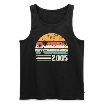 2005 Jubiläumsgeschenk - Made in 2005 Retro 2005 - Männer Premium Bio Tank Top - Schwarz - Vorne - AI Model Male 178 light (178cm)