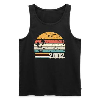 2002 Geburtstagsgeschenk - Made in 2002 Retro 2002 - Männer Premium Bio Tank Top - Schwarz - Vorne - Michal (187cm)