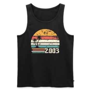 2003 Birthday Gift - Made in 2003 Retro 2003 - Men's Premium Organic Tank Top - black - Front - Michal (187cm)