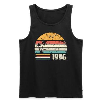 1996 Birthday Gift - Made in 1996 Retro 1996 - Men's Premium Organic Tank Top - black - Front - Michal (187cm)