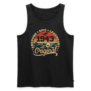 Original 1943 Geburtstagsgeschenk 1943 Retro 1943 - Männer Premium Bio Tank Top - Schwarz - Vorne - Michal (187cm)