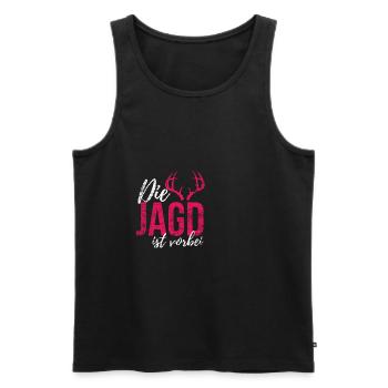 Die Jagd ist vorbei Hochzeit Braut JGA heiraten - Männer Premium Bio Tank Top - Schwarz - Vorne - Michal (187cm)