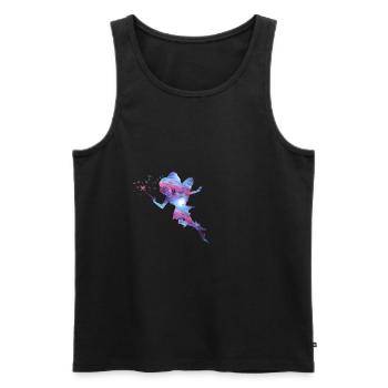Fee Silhouette gute Fee Elfe Geschenk Märchen - Männer Premium Bio Tank Top - Schwarz - Vorne - AI Model Male 178 light (178cm)